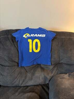NFL Los Angeles Rams Cooper Kupp #10 Blue Youth T-Shirt Size 4
